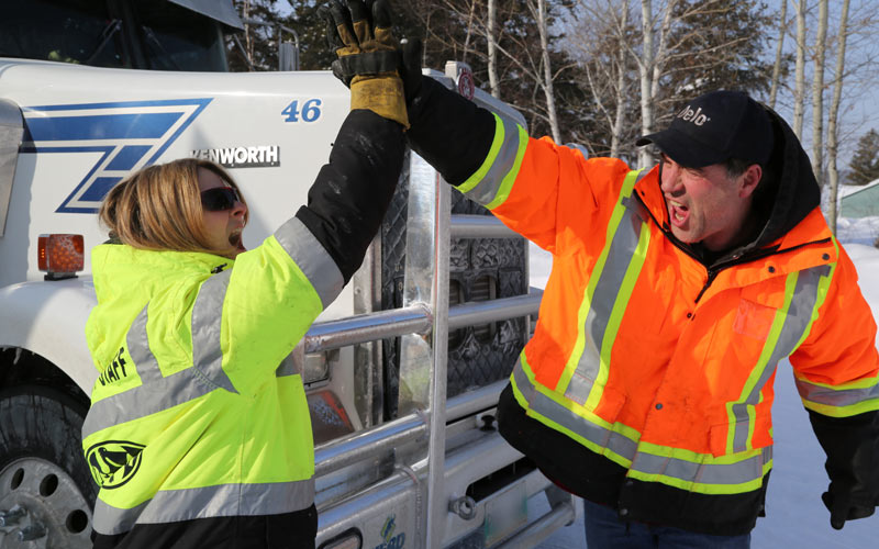 Lisa Kelly and Darrell Ward's Trucking Company